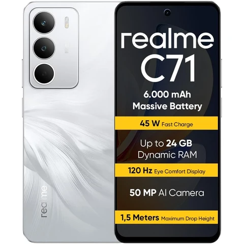 realme Note 70T smartphone - 4GB RAM + 256GB opslag - 6,75 inch