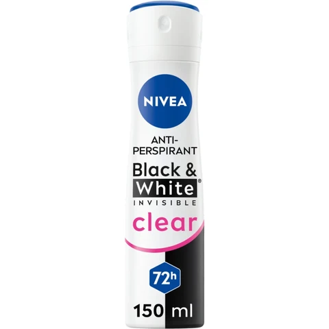 NIVEA Black & White Invisible Clear 72h Anti-perspirant Deodorant 150ml