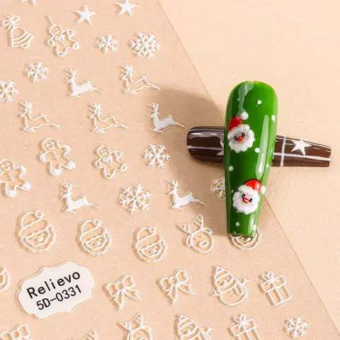 【Christmas Edition】MeoMagic Christmas gel nail stickers Self Adhesive Nail Decoration 5D-0331 (Only stickers)