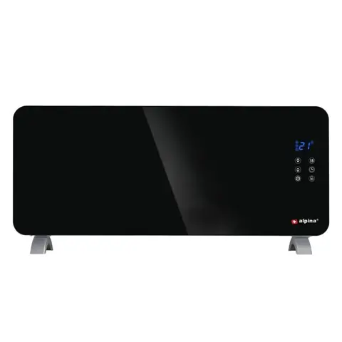 Alpina Radiateur électrique en verre 230 V, 2000 W