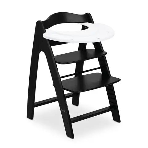 Hauck Arketa High Chair Set with Play Tray - Blackwashed
