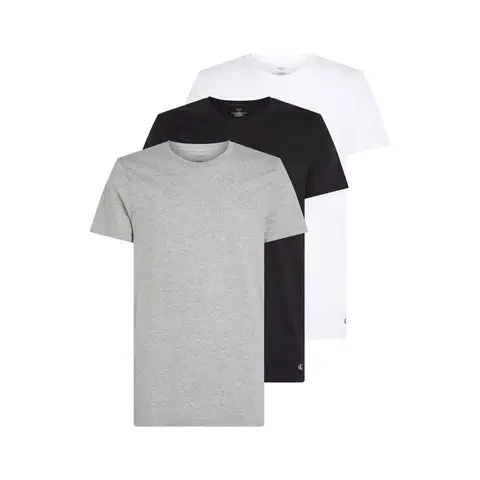 Calvin Klein 3er-Pack Rundhals T-Shirt - Cotton Classics - Schwarz, Weiß, Grau M