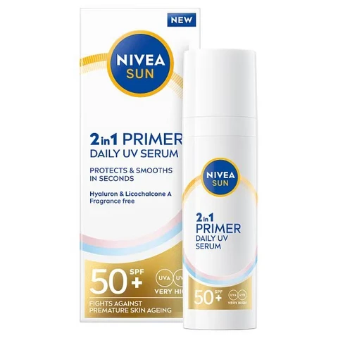 NIVEA SUN 2in1 Primer Daily UV Face Serum SPF50+ 30ml