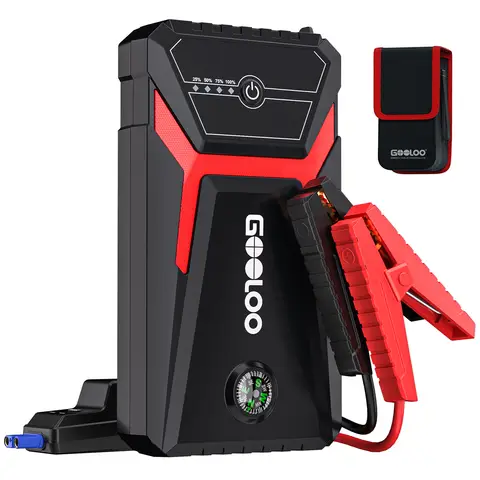 GOOLOO GE1500 Jump Starter Power Bank, 1500 A Tip Jump Starter, Super Safe 12 V Car Battery Booster, Portable Car Jump Starter Mid Intelligent Jump Lead, Suitable for 6.0 L Petrol and 4.0 L Diesel