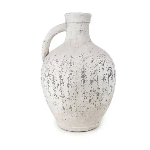 Candlelight Vase Bottle Rustic Terracotta Stone Effect H:28cm