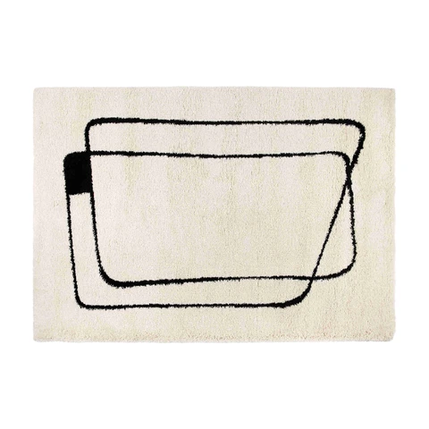 VIVARAISE Tapis Azara neige - 160 x 230 x 3 cm