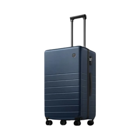Boundless Suitcase 24-Inch Trolley Suitcase Men and Women PC Check-In Large Capacity Deep Sea Blue
