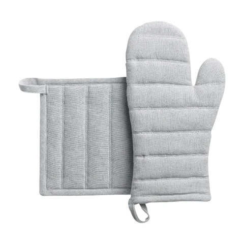 Gant de four et porte-manique recyclés Jona Perle 15 x 30