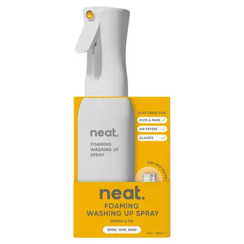 Neat Foaming Washing Up Spray, Starter Pack, Mango & Fig, 30ml