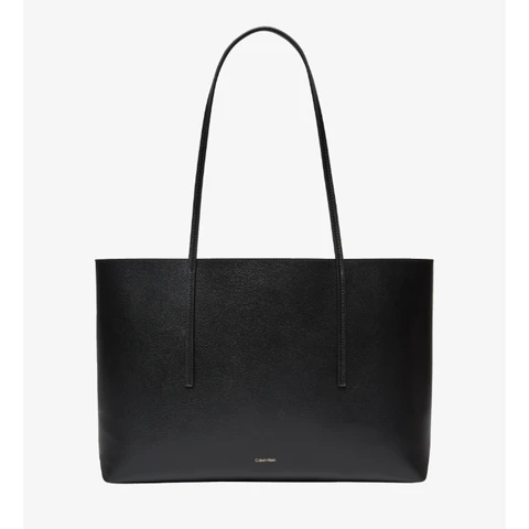 Calvin Klein Foil Logo Tote Bag - Black/Toasted Coconut