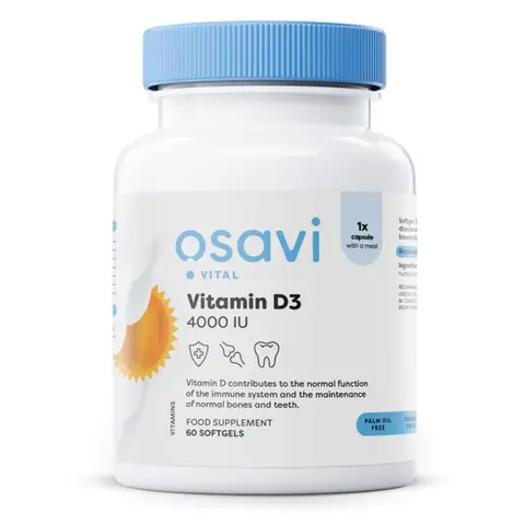 Osavi Vitamin D3, 4000IU - 60 Softgels