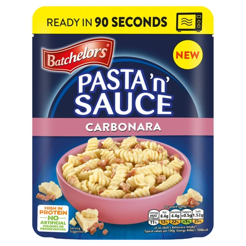 Batchelors Pasta'N'Sauce Microwave Pouch Carbonara 200g