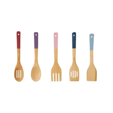 Aleki 5pc Assorted Bamboo Kitchen Utensil Set