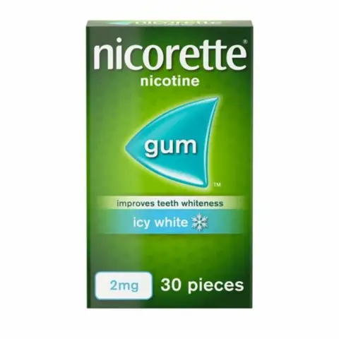 Nicorette Icy White 2mg Gum 30 Pieces Quit Smoking Aid