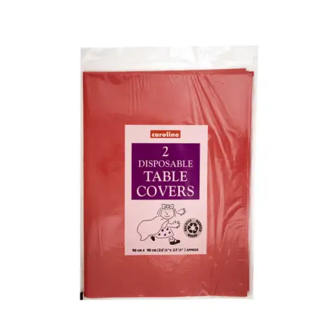 90cm Square Paper Tablecover Red