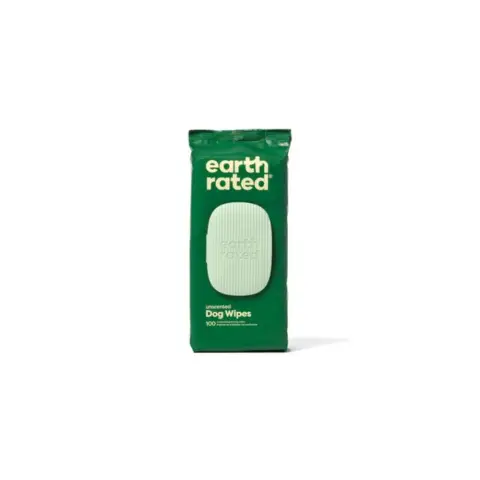 Earth Rated Pet Grooming 100 Dog Wipes Unscented