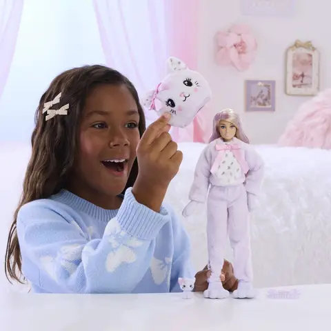 Barbie Reveal Cutie Reveal Doll: Sweet Bows Purple Kitten