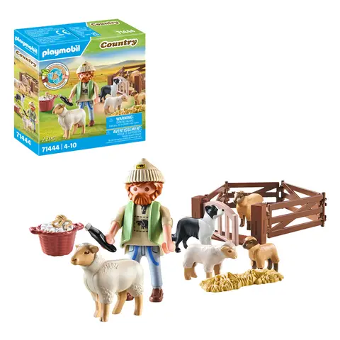 PLAYMOBIL 71444 Country Young Shepherd with Flock of Sheep