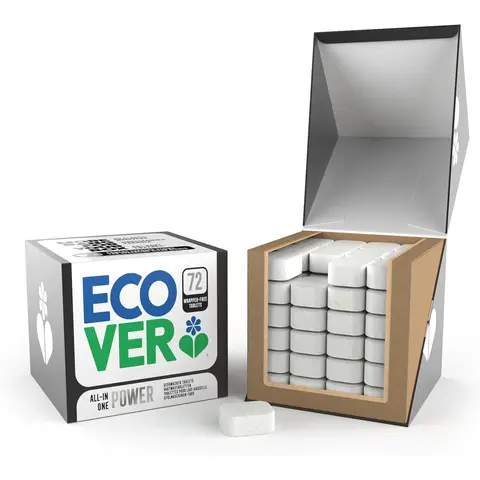 Ecover AllIn One Power Dishwasher Tablets 72 Tabs