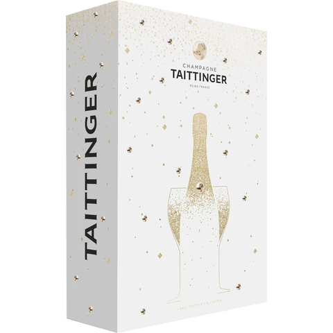 Champagne Taittinger Taittinger brut reserve + 2 gläser 0.75 L