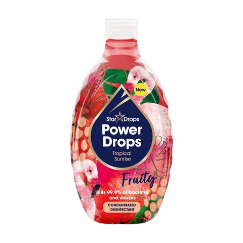 Stardrops Power Drops Concentrated Surface Floor Disinfectant Tropical Sunrise, 250ml