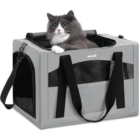 pecute Built-in Frame Series Daily Pet Handbag - Grey