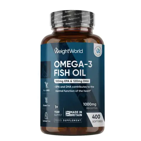 WeightWorld Omega-3 1000 mg 400 Weichgelkapseln