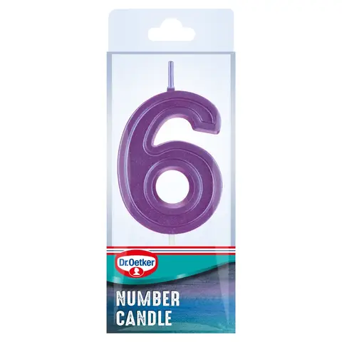 Dr. Oetker Number 6 Candle
