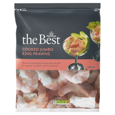 Morrisons Best Peeled & Cooked King Prawns 225g