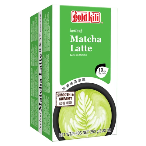 Gouden KiLi Matcha latte poeder, doos 250 gr.