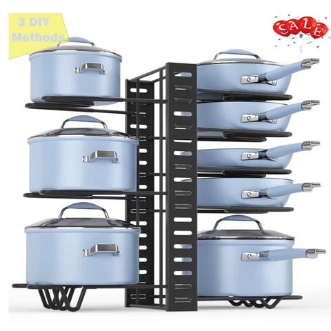 Kitchen Shelf - 8 Tiers, 4.5mm (with 2 Hooks)