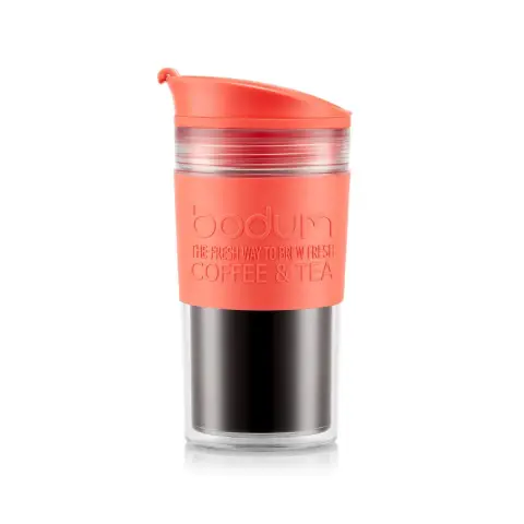 BODUM Travel Mug 350ml - Bright Coral - Double Wall System