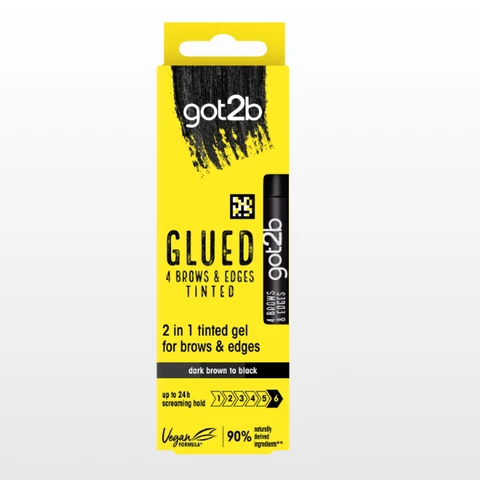 Schwarzkopf GOT2B 16ML GLUED 2IN1 BROWS & EDGES TINTED BLACK