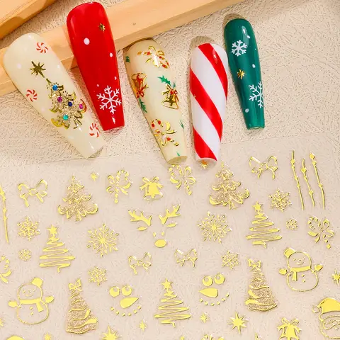 【Christmas Edition】MeoMagic Christmas gel nail stickers Self Adhesive Nail Decoration TH-1561 (Only stickers)