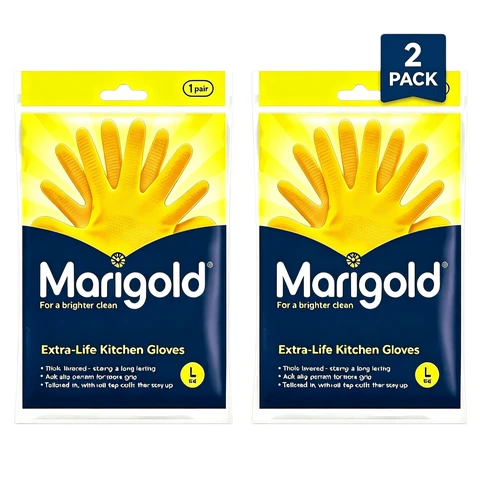 Marigold Kitchen Gloves, Large (2 Pack)