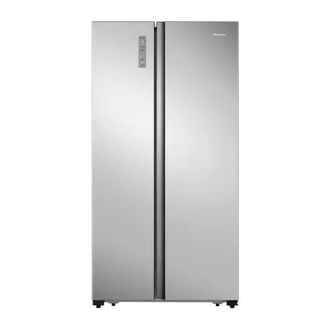 Hisense RS677N4ACC Side-by-Side Kühl-Gefrierkombination, 179 cm, 519 Liter Gesamtkapazität, Multi Air Flow, LED-Display, Energieeffizienzklasse: C, Elektronische Touch-Steuerung, Inox-Look [Energieklasse C]