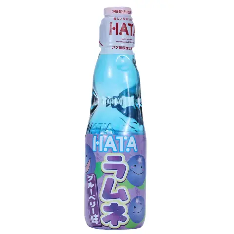 HATA Blueberry Ramune Carbonated Drink 200ml 哈达波子水 藍莓味 200ml