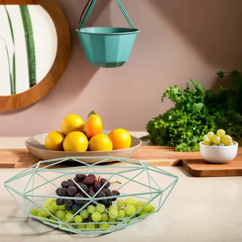 Maison by Premier Green Finish Fruit Basket
