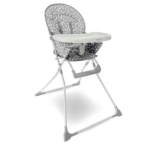 My Babiie MBHC1 Compact Highchair 6 Months-3 Years(15kg) Grey Dalmatian