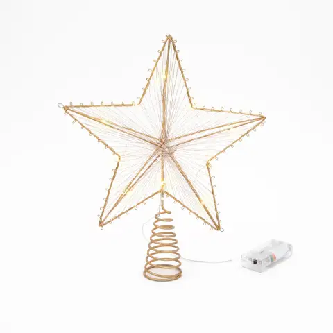 Christmas Workshop Golden Thread Light Up Star Tree Topper