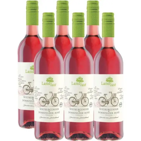 LANDLUST Spätburgunder/Dornfelder Roséwein BIO VEGAN feinherb, 6x0,75L
