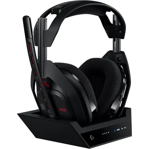 Logitech G Astro A50 LIGHTSPEED Wireless Gaming-Headset + Basisstation (Gen 5), PRO-G GRAPHEN, 3-System-Umschaltung, USB-C für Xbox, PS5, PC/Mac oder Nintendo Switch, Bluetooth - Schwarz