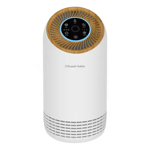 Russell Hobbs Clean Air Compact 2 Air Purifier - White/Wood‑Effect, RHAP1031WDW