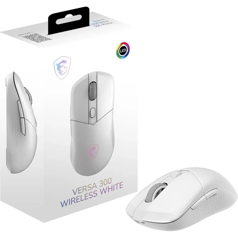 MSI Versa 300 kabellose Gaming-Maus für Rechtshänder RF Wireless + Bluetooth + USB Type-C Optisch 8000 DPI