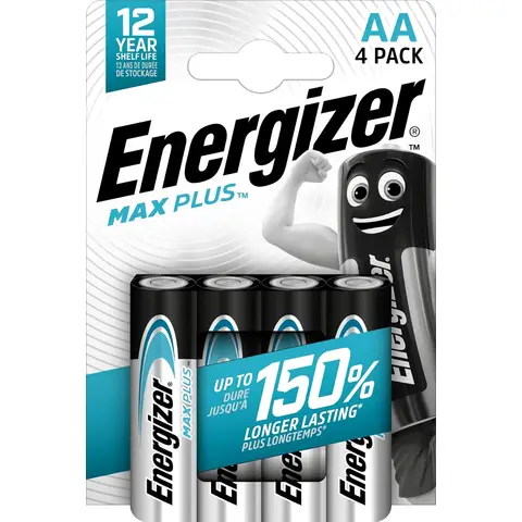 Energizer AA Max Plus Alkaline - Pack of 4