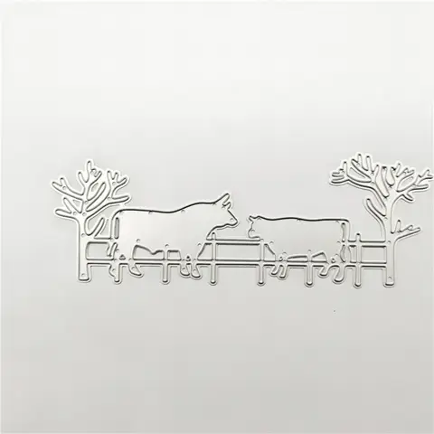 Farm Cattle Metal Die Cuts for Card Making,Cutting Dies Cut Stencils for DIY Scrapbooking Photo Album Decorative Paper Crafting Embossing Template