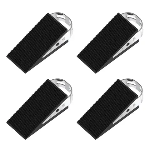 FLORA GUARD 4er-Pack Gummibüschel – robuste, kratzfreie, rutschfeste Türstopper mit 4 Edelstahl-Haltern