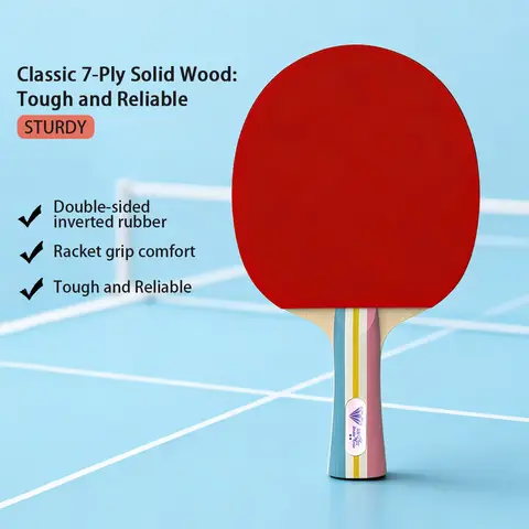Double Fish Diamond Series 2-Star Children’s Table Tennis Racket Shakehand Single Paddle