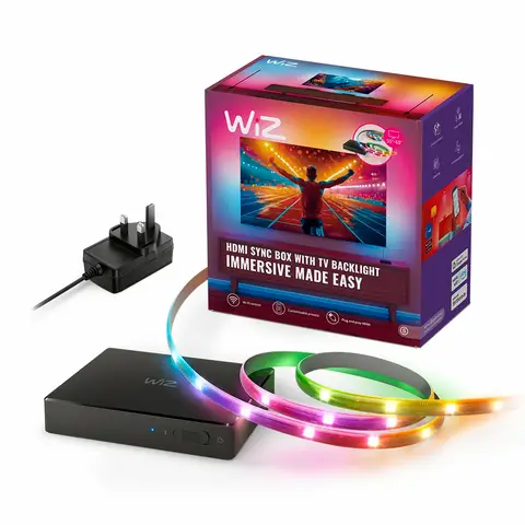WIZ Smart Lighting LED Strip RGBIC for 55"-65" TVs & Sync Box Kit