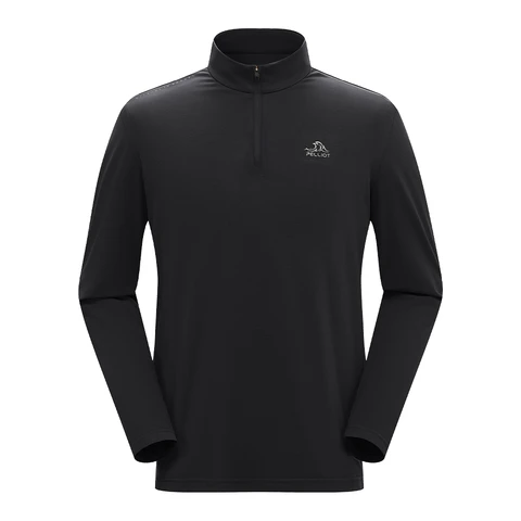 PELLIOT Long-sleeved T-shirt for Man Black L Camping Travel Waterproof Durable 